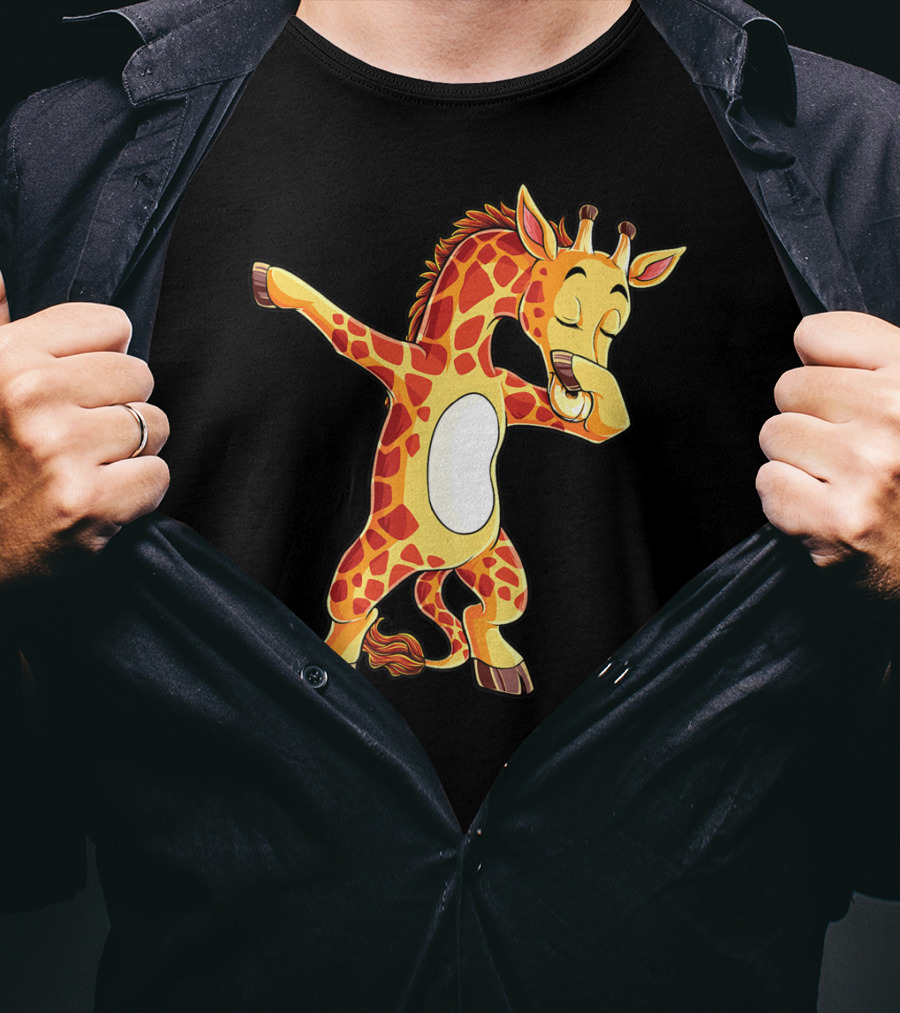 Funny Dabbing Giraffe Dance Pose Giraffes Dab T-Shirt