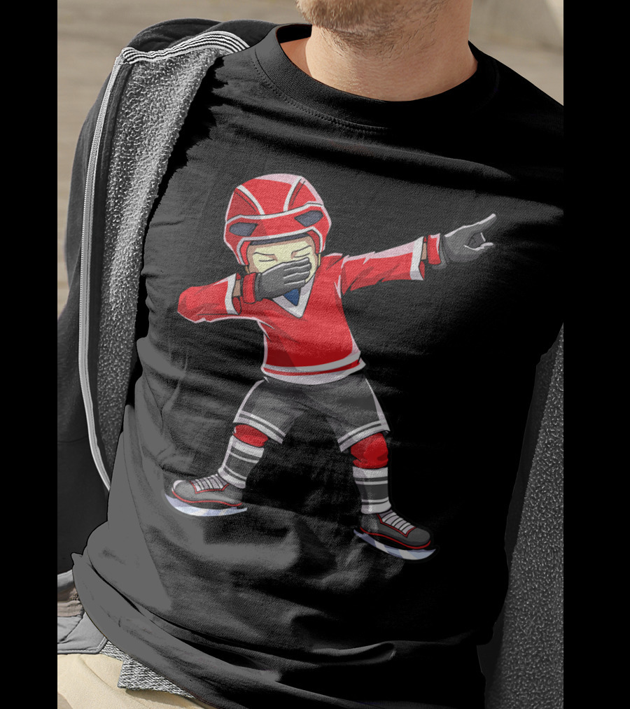 Dabbing Hockey Player Boys Men Kids Dab Squad T-Shirt