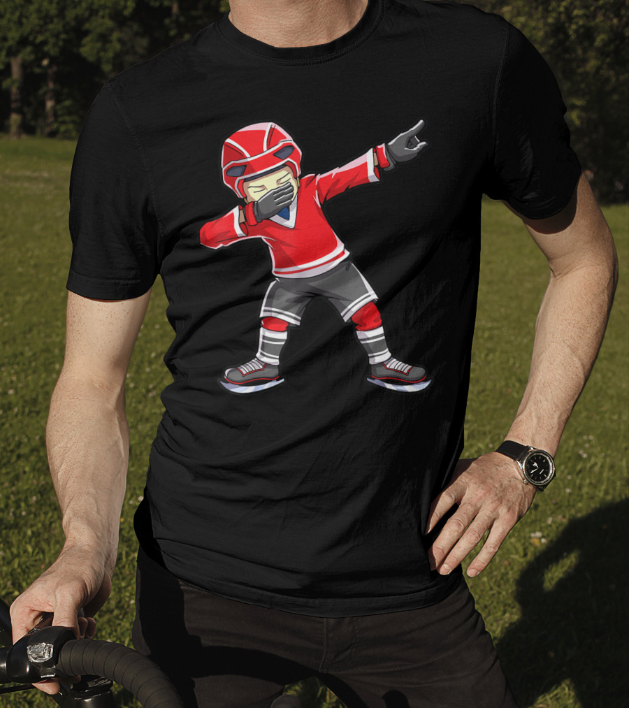 Dabbing Hockey Player Boys Men Kids Dab Squad T-Shirt