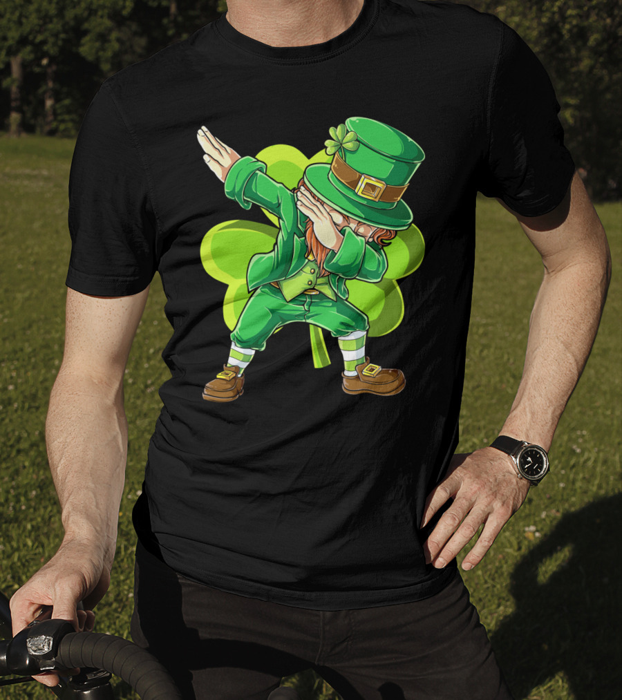 Dabbing Leprechaun Green Clover St Patricks Day Dab T-Shirt