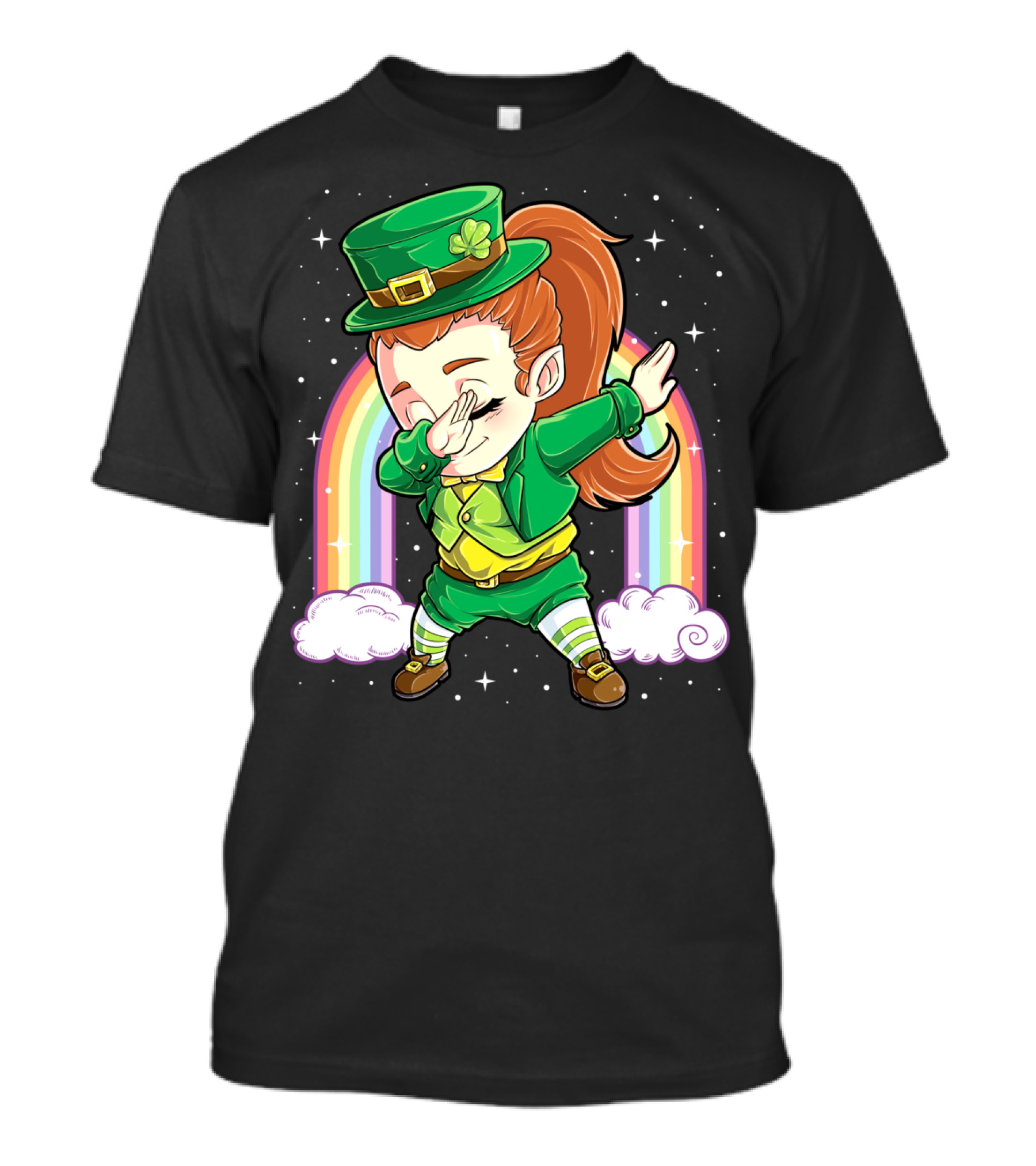 Dabbing Leprechaun St Patricks Day Women Dab Rainbow Special T-Shirt