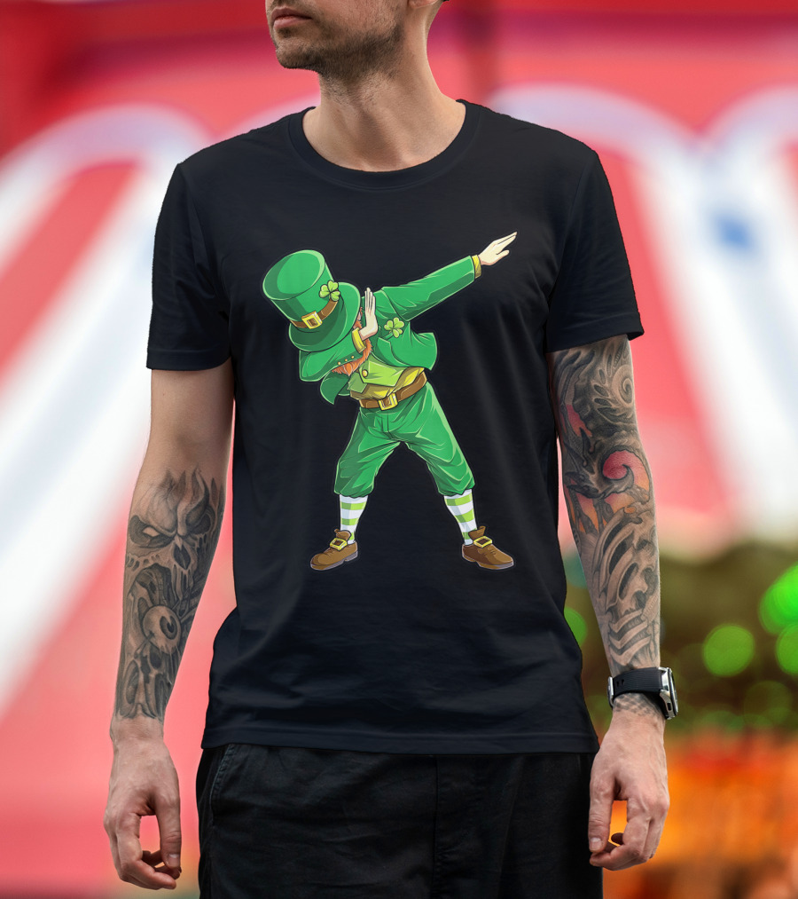 Dabbing Leprechaun St Patricks Day Boys Dab Dance Pose T-Shirt