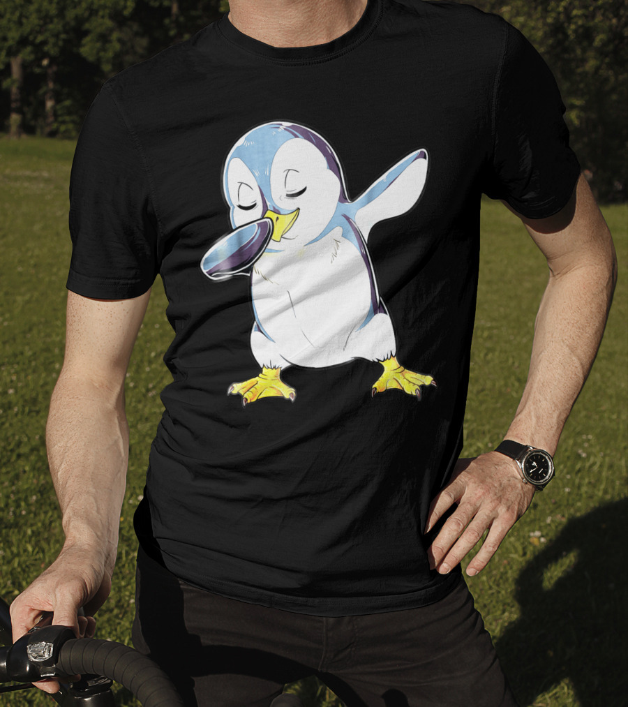 Dabbing Penguin Kids Boys Funny Dab Dance Bird Cute Fun T-Shirt