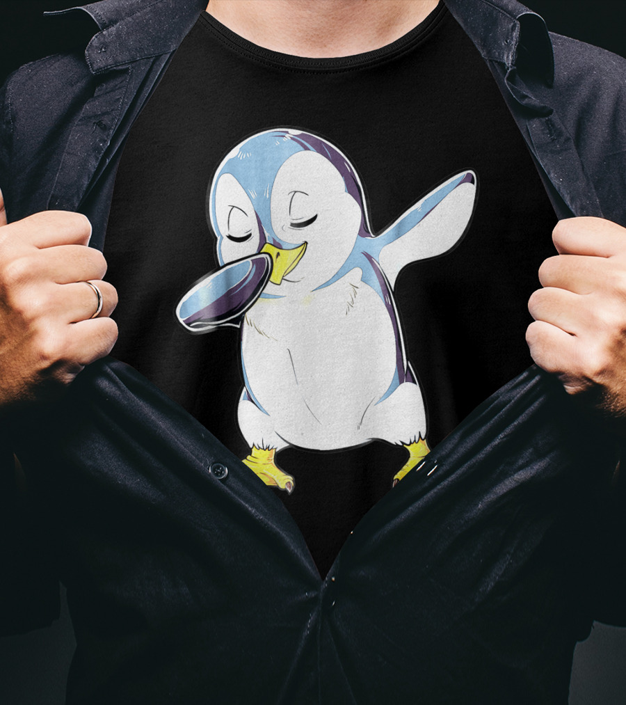 Dabbing Penguin Kids Boys Funny Dab Dance Bird Cute Fun T-Shirt