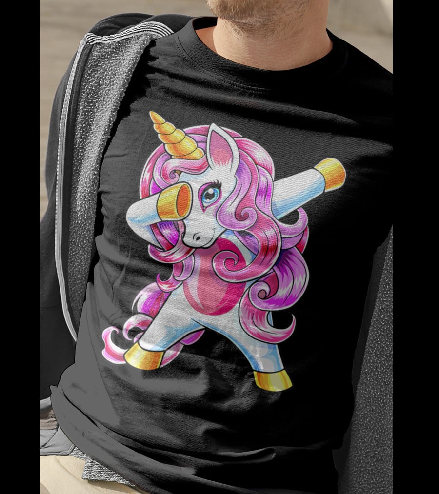 Dabbing Unicorn Birthday Girls Cute Unicorn T-Shirt