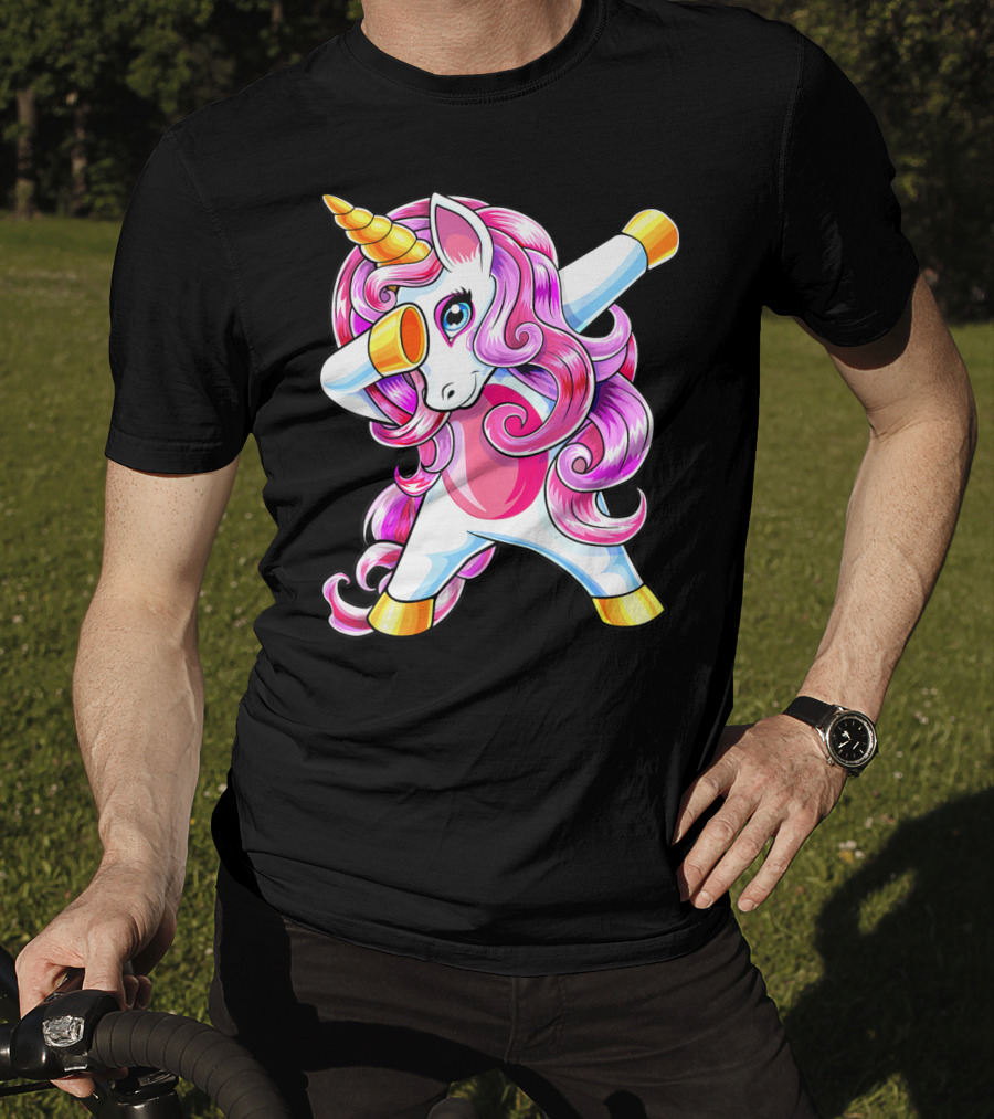 Dabbing Unicorn Birthday Girls Cute Unicorn T-Shirt