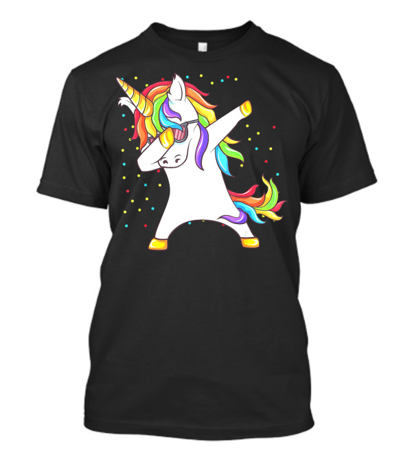 Dabbing Unicorn Unicorn Dab Rainbow Mane T-Shirt