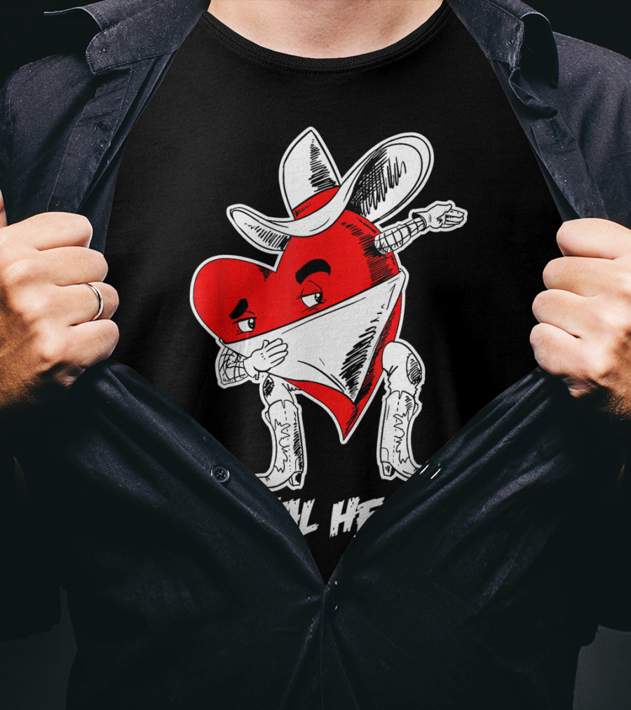 I Steal Hearts Dabbing Valentines Cowboy Heart T-Shirt
