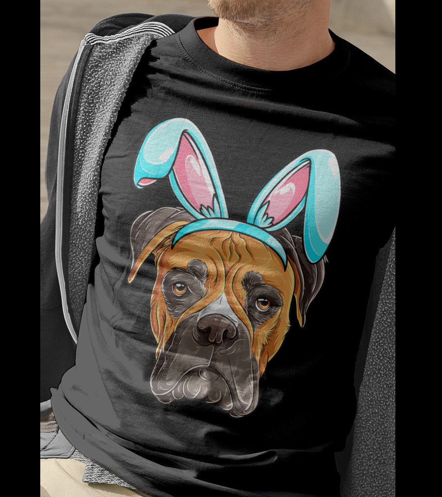 Easter Bunny Dog Boxer T-Shirt