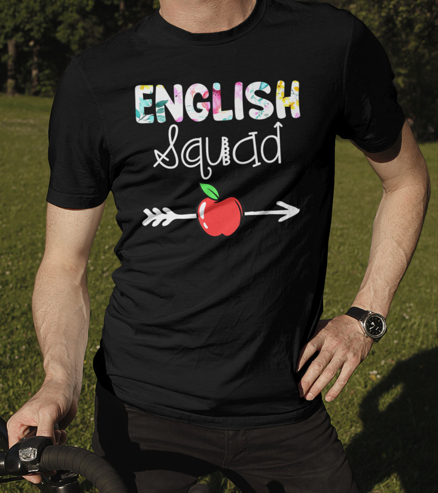 English Squad First Day Back To School Apple Arrow T-Shirt