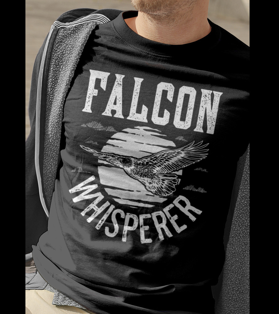 Falcon Whisperer Vintage Falconry Hunter Bird Flying T-Shirt