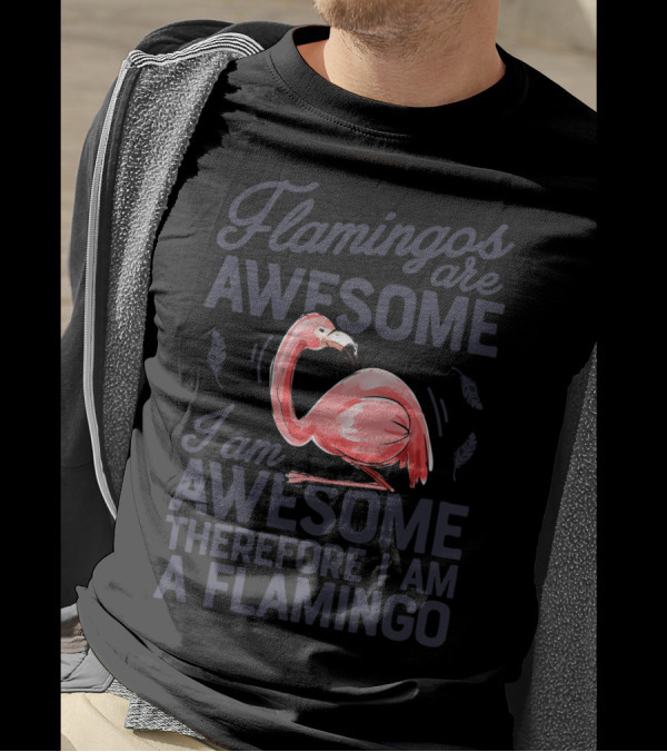 Flamingos Are Awesome I Am Awesome Therefore I Am A Flamingo T-Shirt