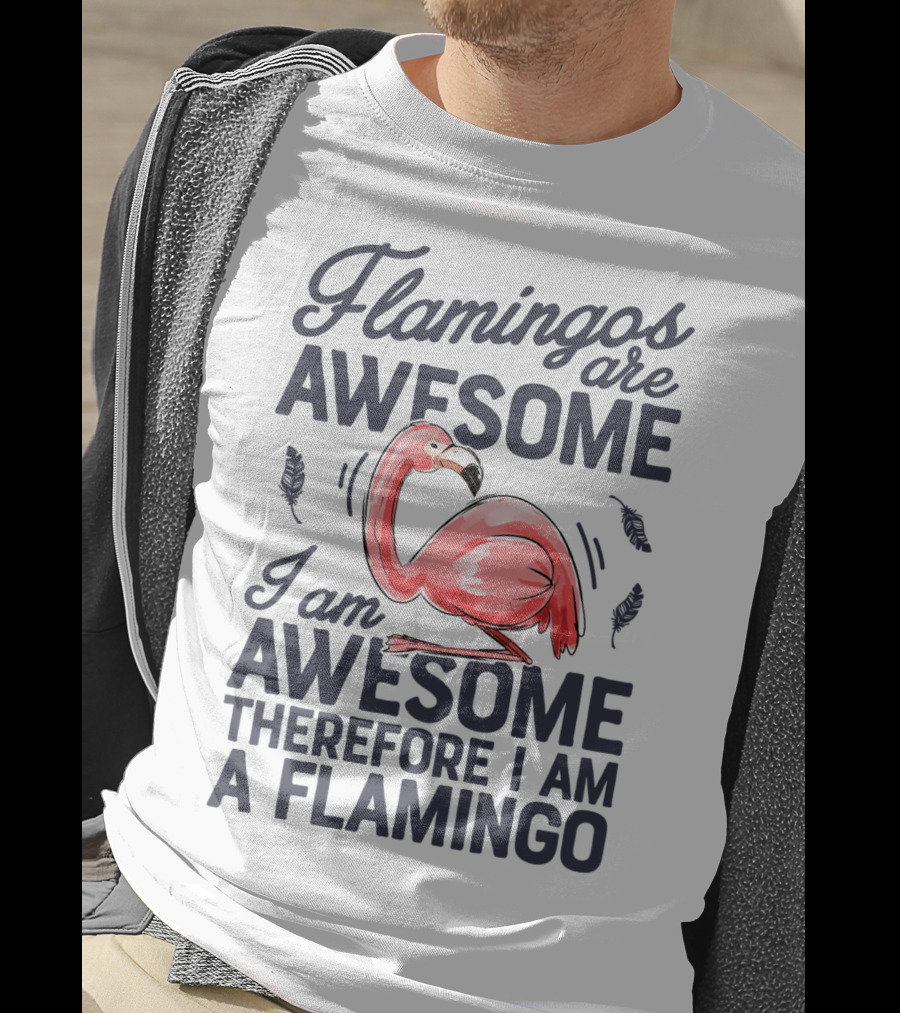 Flamingos Are Awesome I Am Awesome Therefore I Am A Flamingo T-Shirt