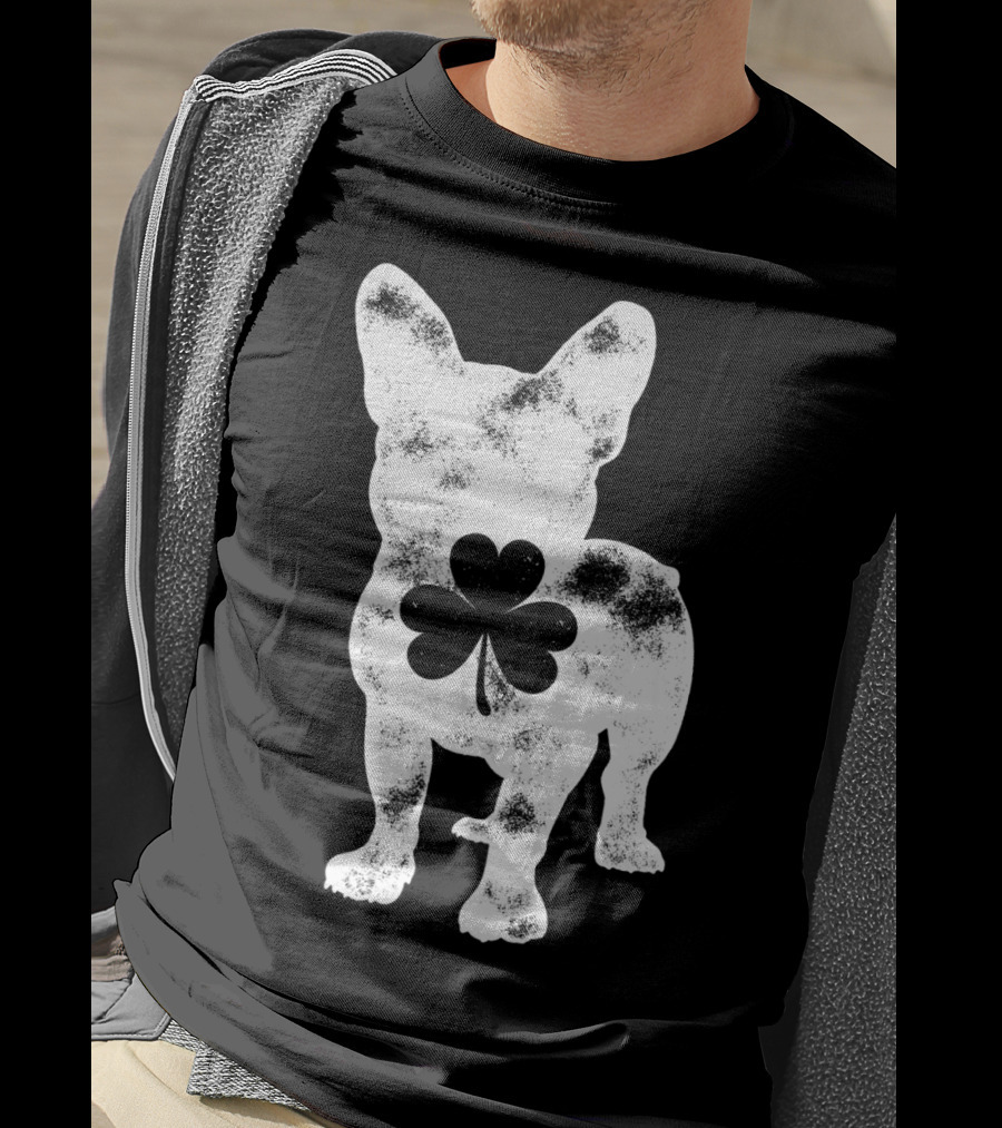 French Bulldog St Patricks Day Shamrock Dog Men T-Shirt