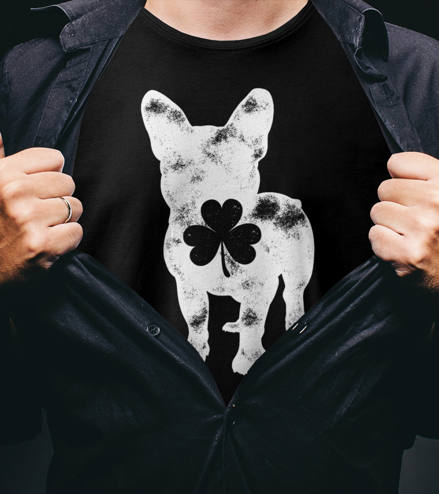 French Bulldog St Patricks Day Shamrock Dog Men T-Shirt
