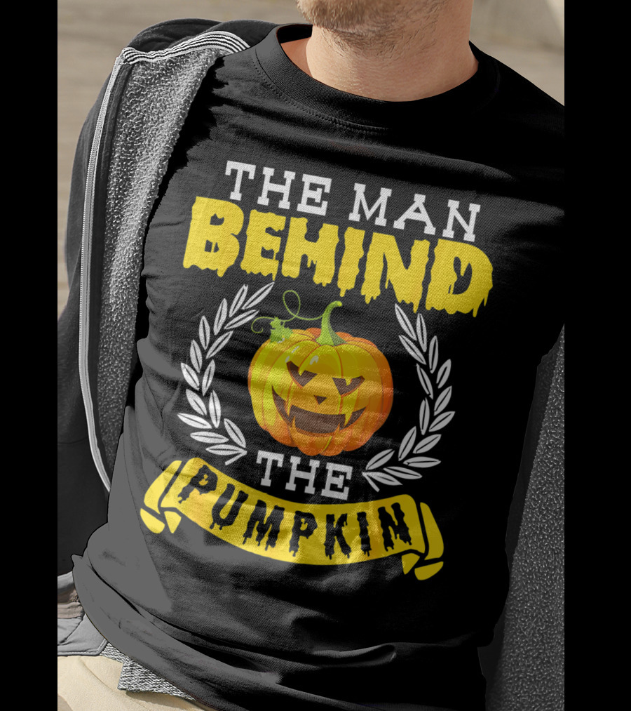 The Man Behind The Pumpkin Halloween Funny Party T-Shirt