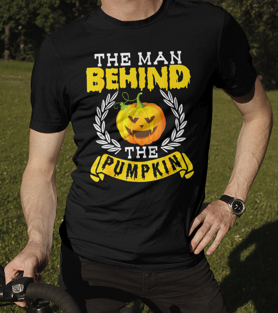 The Man Behind The Pumpkin Halloween Funny Party T-Shirt
