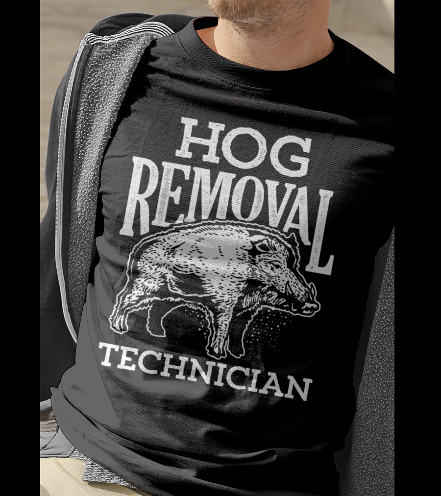Hog Removal Technician Boar Hunting Vintage Pig T-Shirt