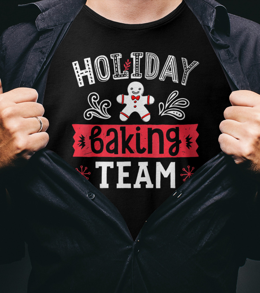 Holiday Baking Team Christmas Cooking Gingerbread Decor T-Shirt