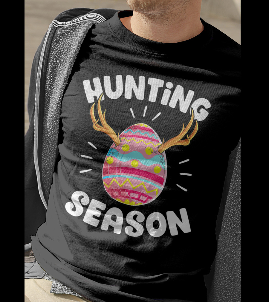 Hunting Season Easter Egg Antlers Women T-Shirt