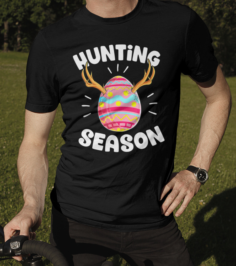 Hunting Season Easter Egg Antlers Women T-Shirt