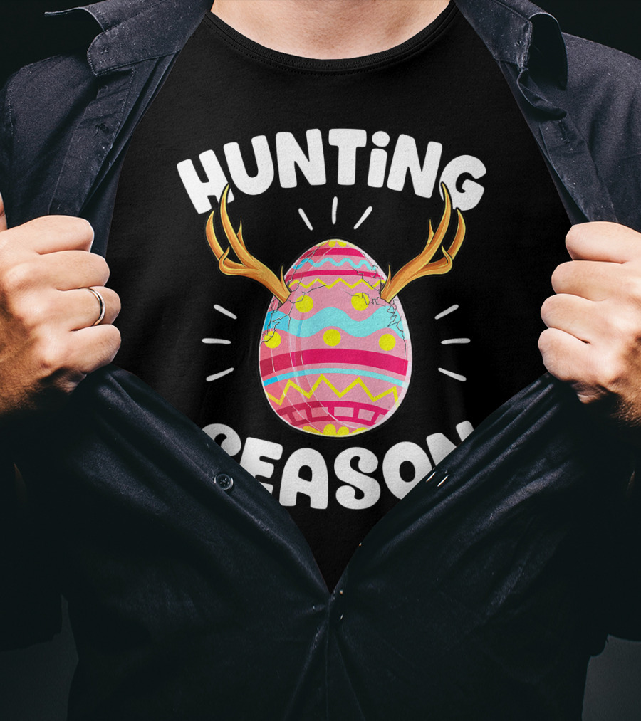 Hunting Season Easter Egg Antlers Women T-Shirt