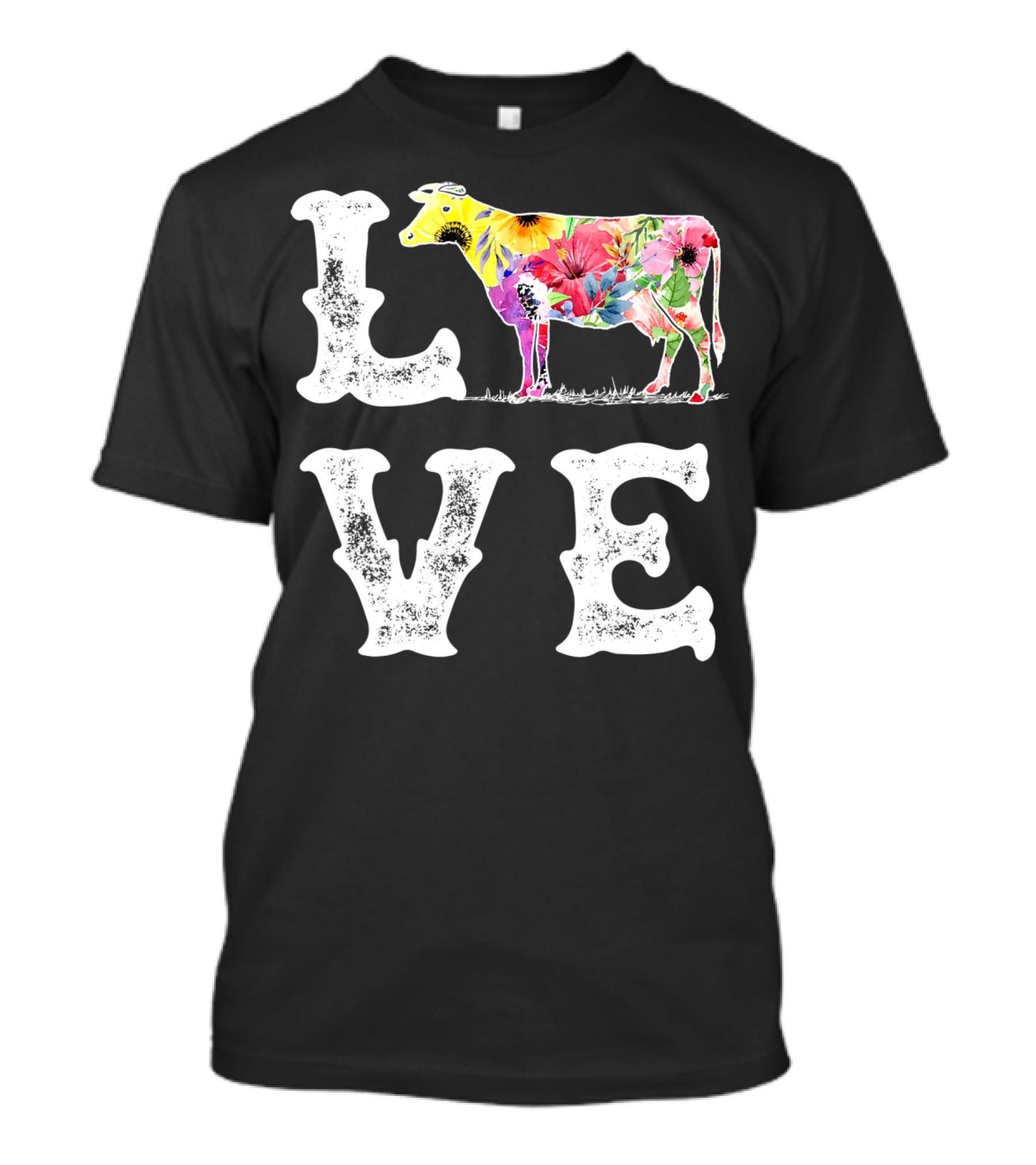 LOVE I Love Cows Funny Cow Lover Women Men Dairy Farmer Farm T-Shirt