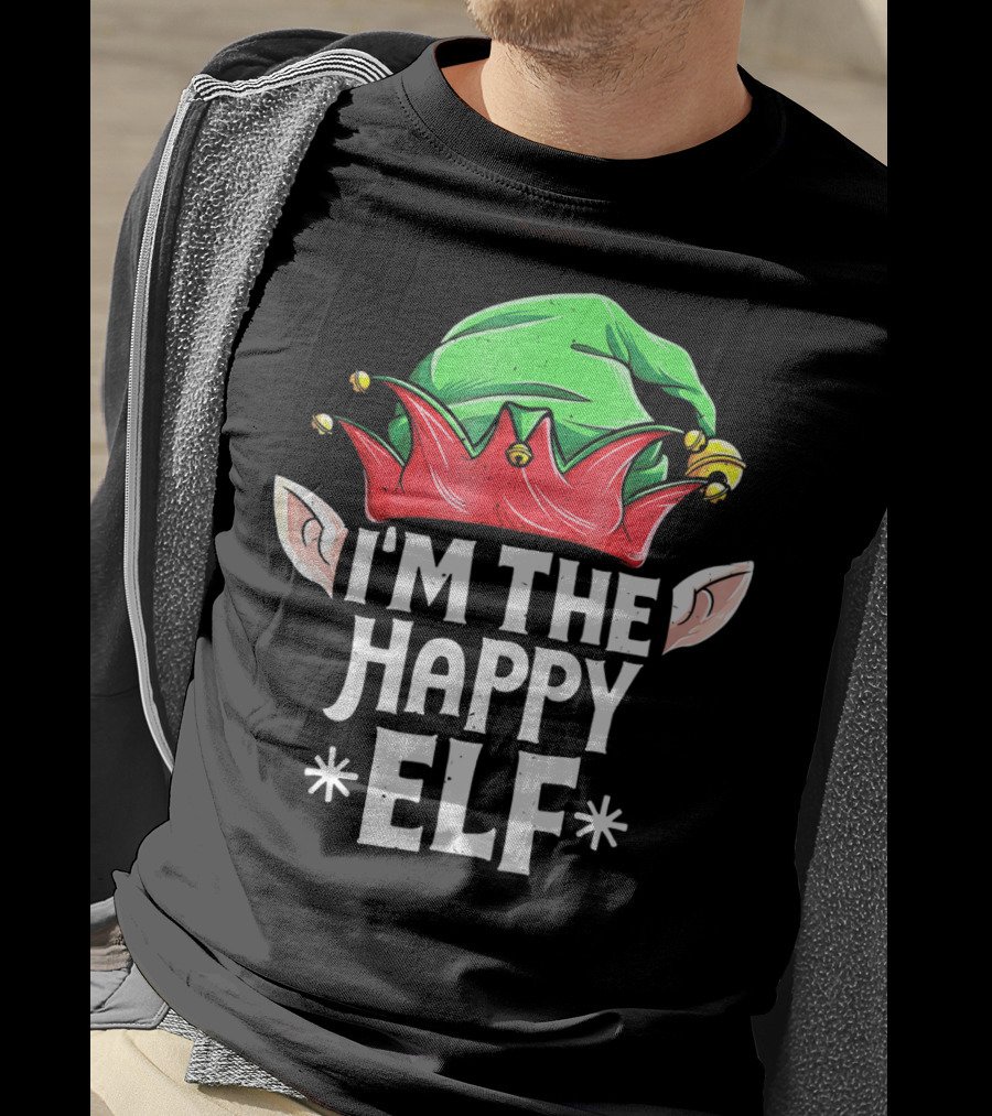 I'm The Happy Elf Christmas Themed Holiday T-Shirt