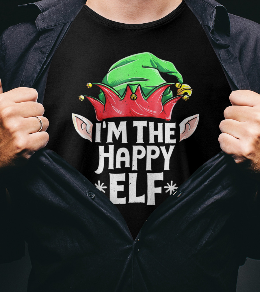 I'm The Happy Elf Christmas Themed Holiday T-Shirt