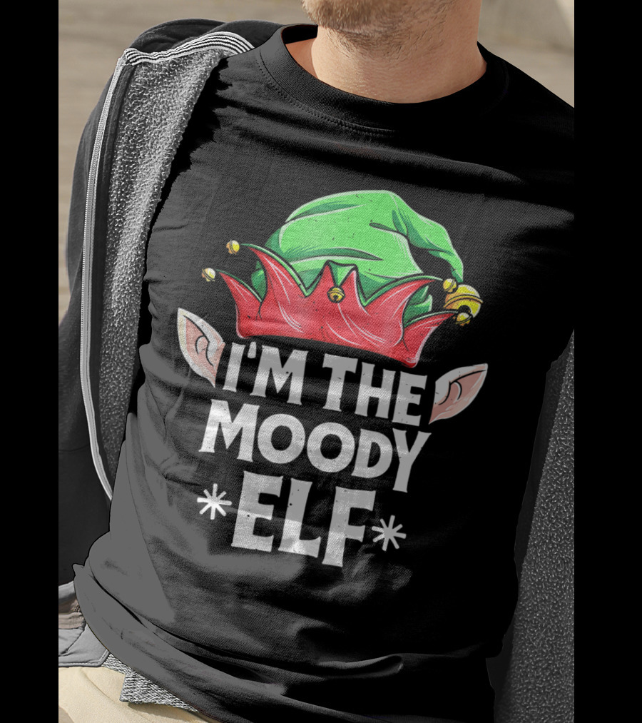 I’m The Moody Elf With A Green And Red Hat T-Shirt