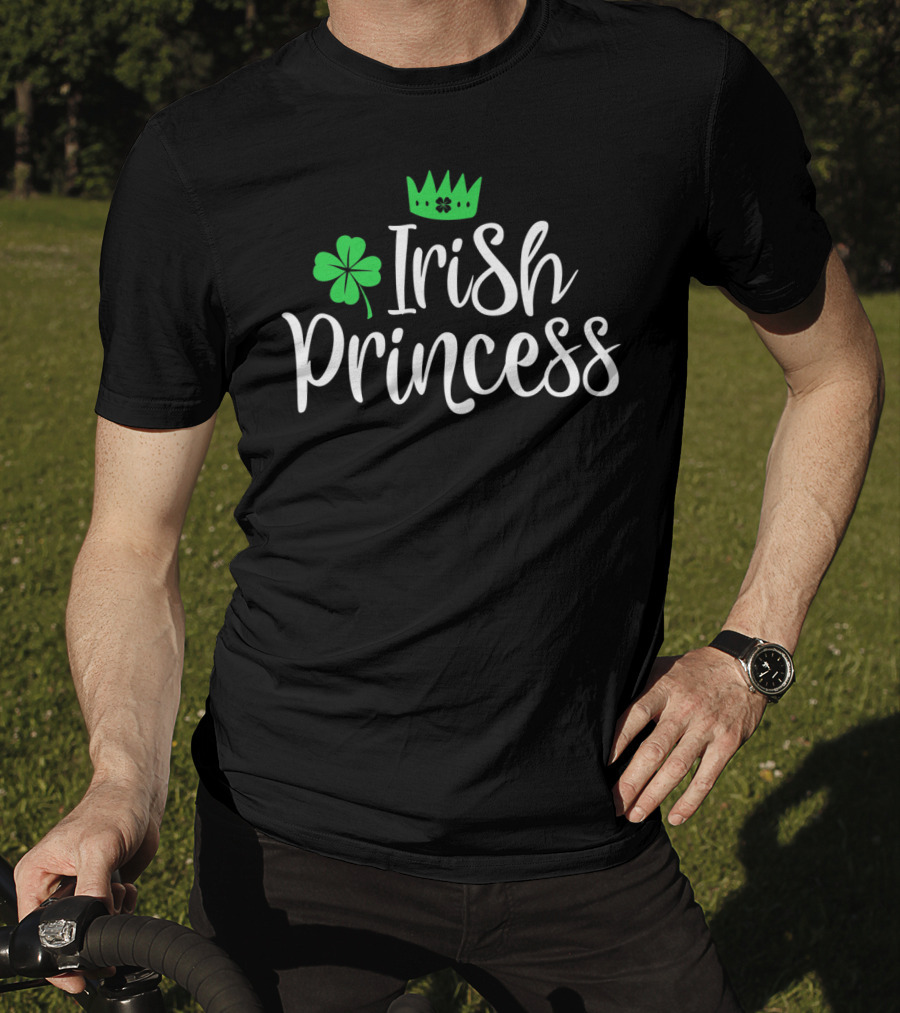 Irish Princess Clover Crown St Patricks Day Irish Girl T-Shirt