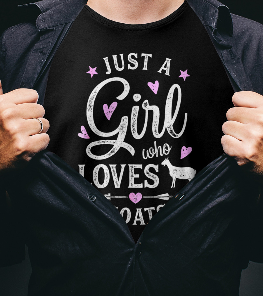 Just A Girl Who Loves Goats Farm Lover Girls T-Shirt