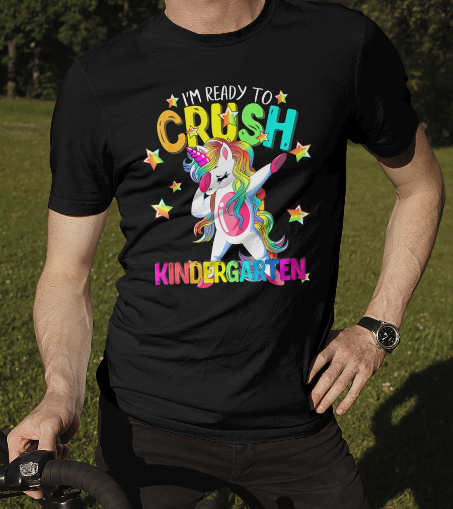 I'm Ready To Crush Kindergarten Dabbing Unicorn Back To School Girls T-Shirt