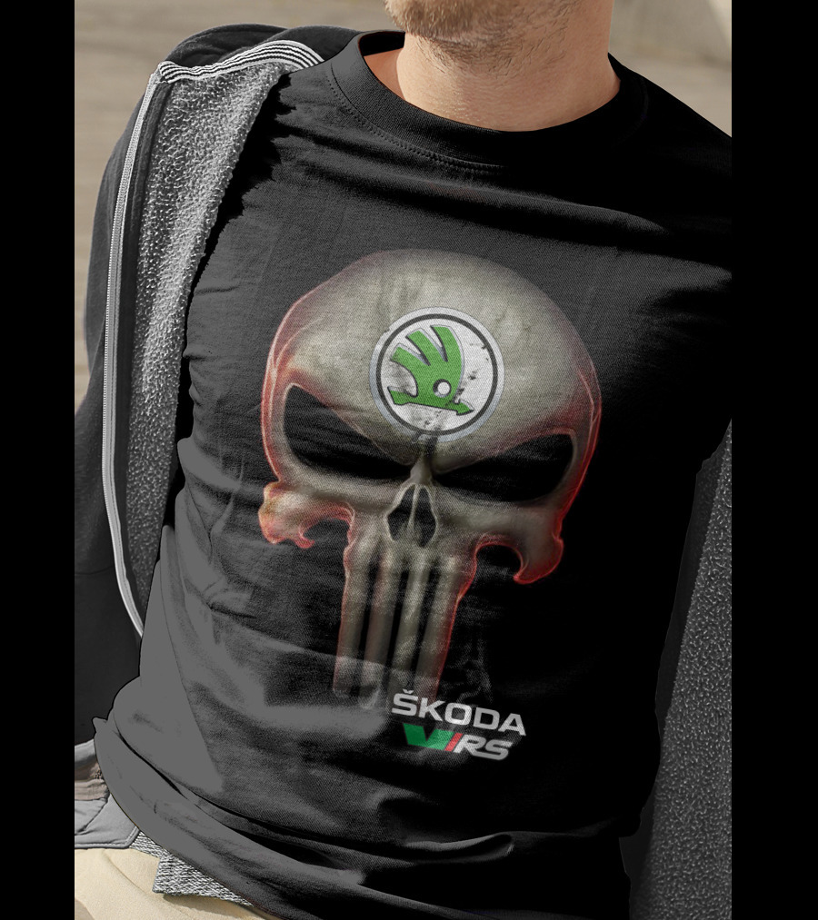 Škoda VRS Skull Punisher Emblem T-Shirt