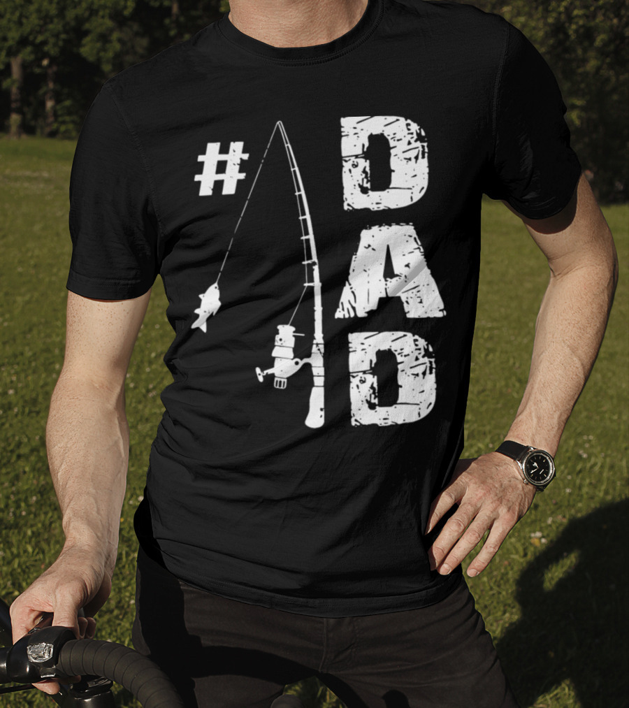 Dad Fishing Rod And Fish T-Shirt