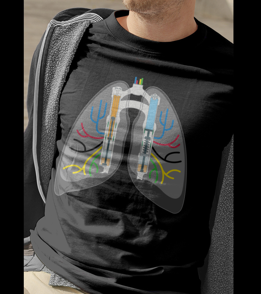 Air Chamber Lungs Schematic T-Shirt