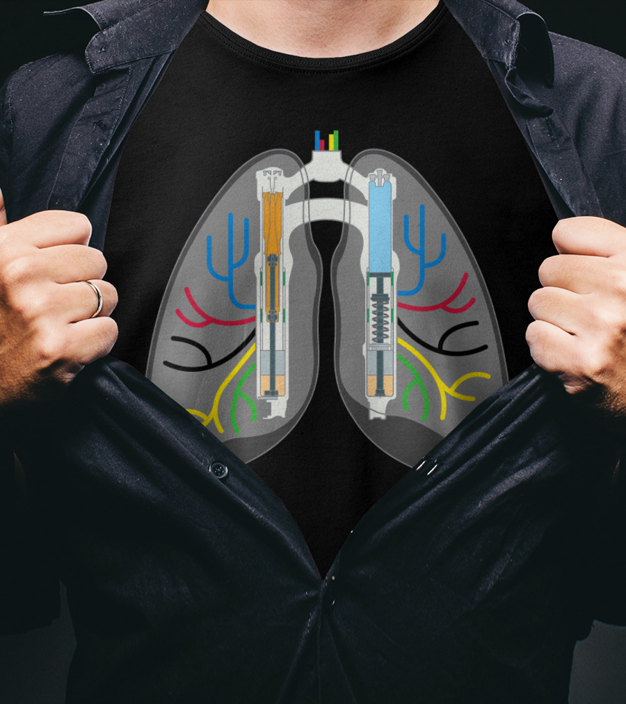 Air Chamber Lungs Schematic T-Shirt