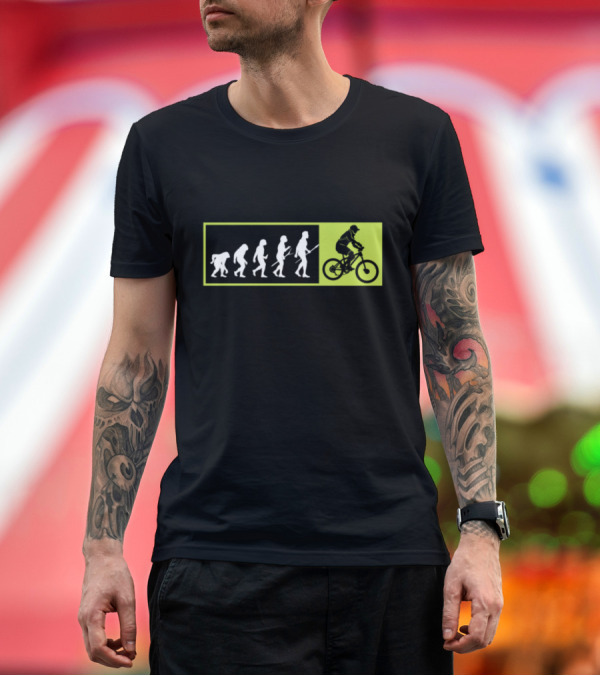 Premium T-Shirt: Bicycle Addicted Evolution To Cycles Human Evolution Biker Rider T-Shirt Bicycle Addicted Evolution To Cycles Human Evolution Biker Rider T-Shirt