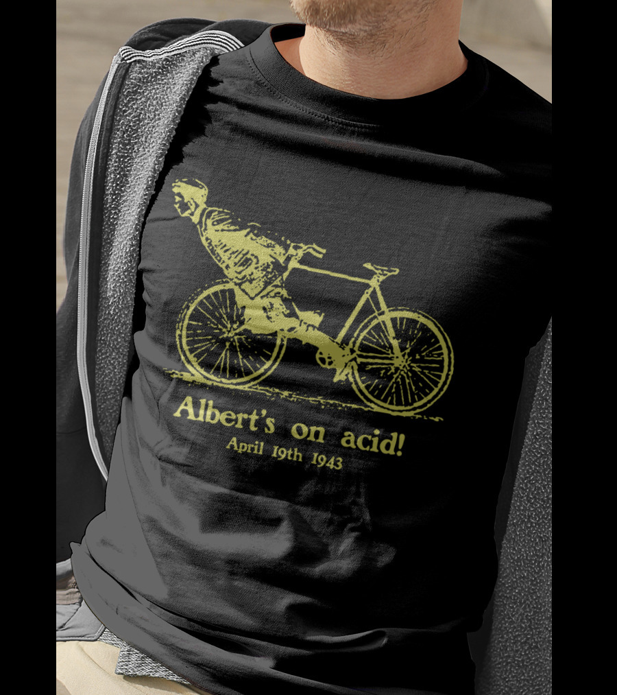 Albert's On Acid April 19th 1943 Bicycle Day Mellow Yellow T-Shirt