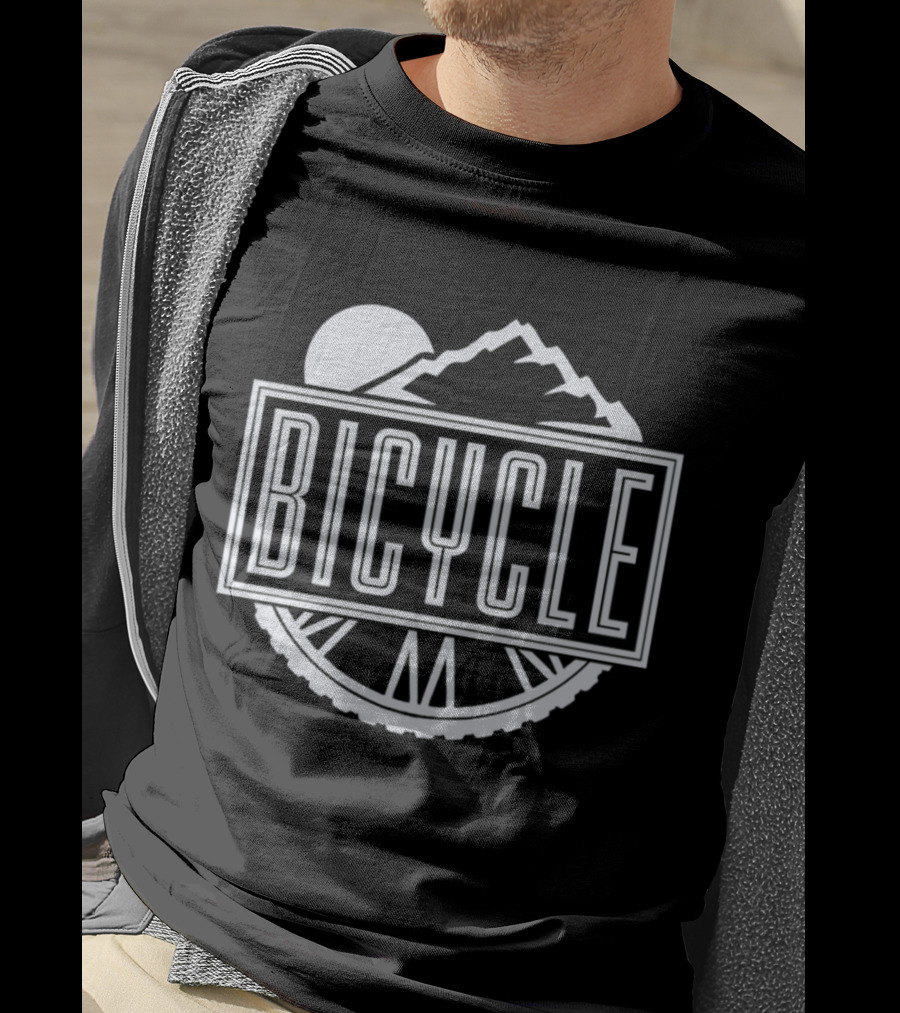 Bicycle Girls Bike Sport Riding Mountain Sunset T-Shirt