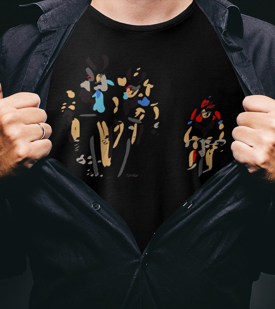 Bicycle Race Cyclists Abstract T-Shirt