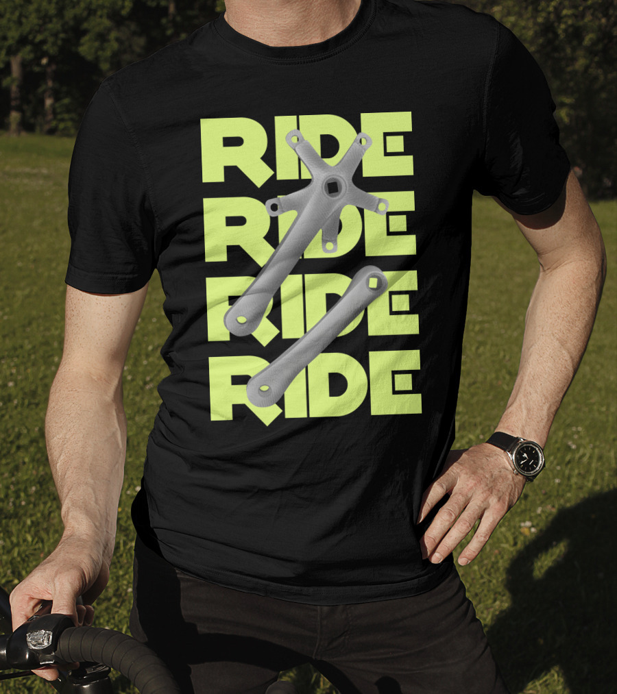 RIDE RIDE RIDE Bike Crankset T-Shirt