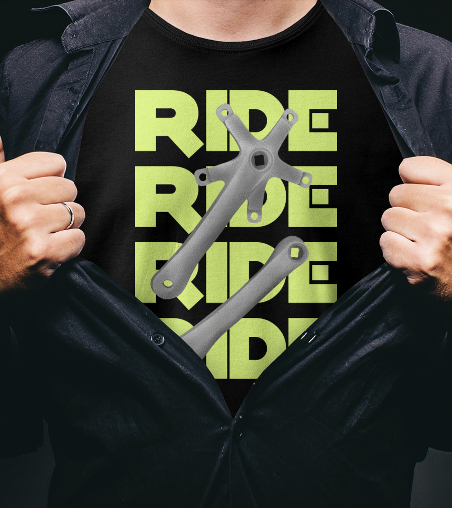 RIDE RIDE RIDE Bike Crankset T-Shirt
