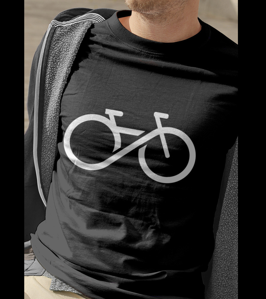 Bike Infinity Symbol Cycling Loop T-Shirt