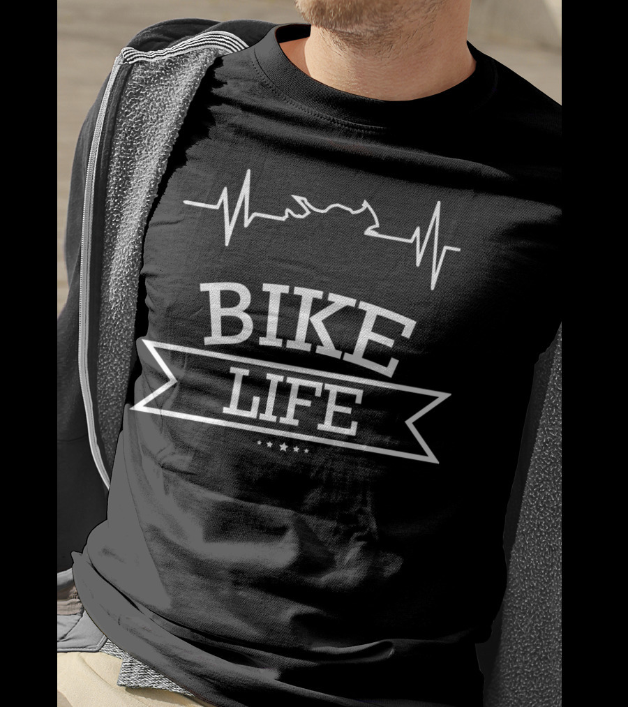 Bike Life Heartbeat Moto Adventure T-Shirt