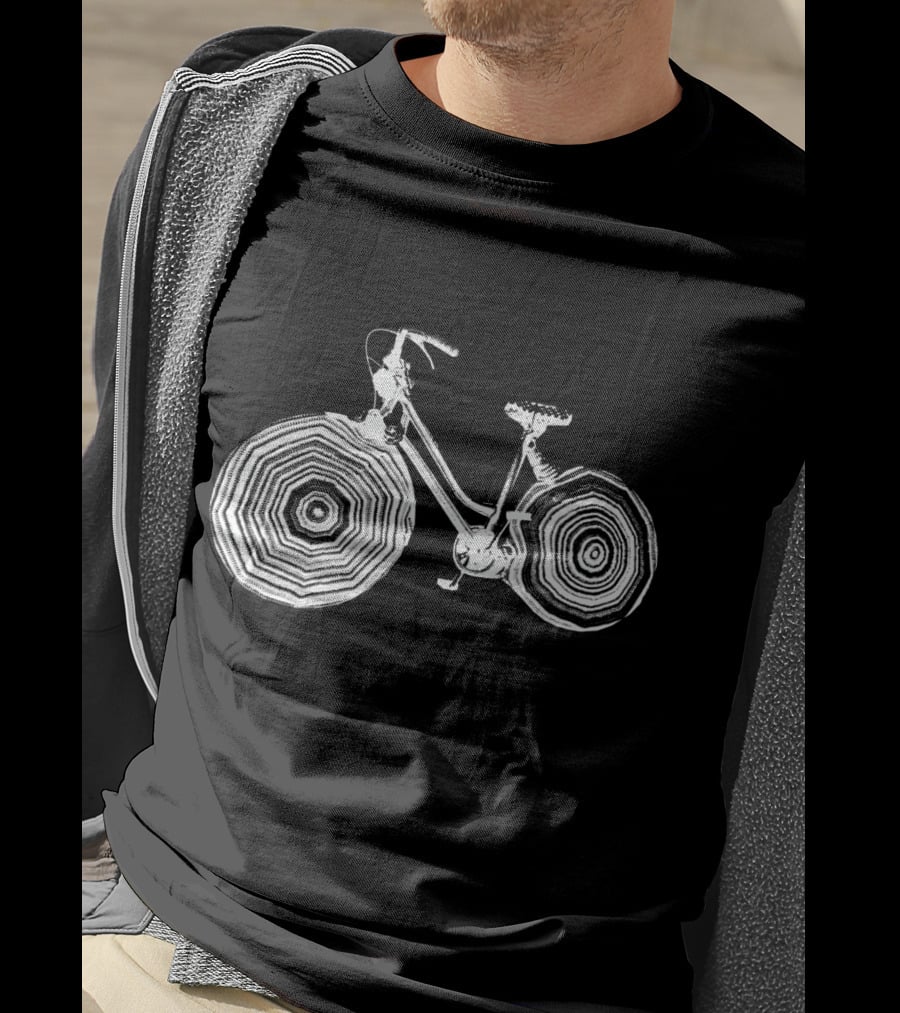 Bikeadelic Groovy Spiral Wheel Bicycle T-Shirt