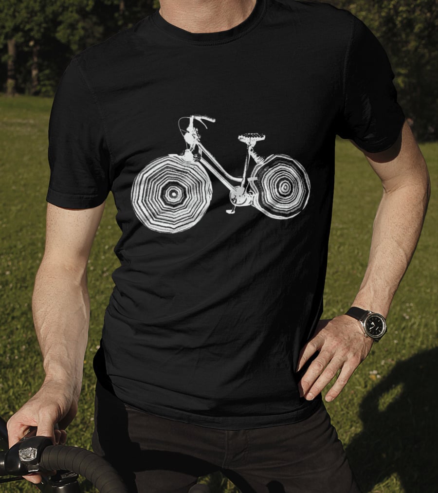 Bikeadelic Groovy Spiral Wheel Bicycle T-Shirt