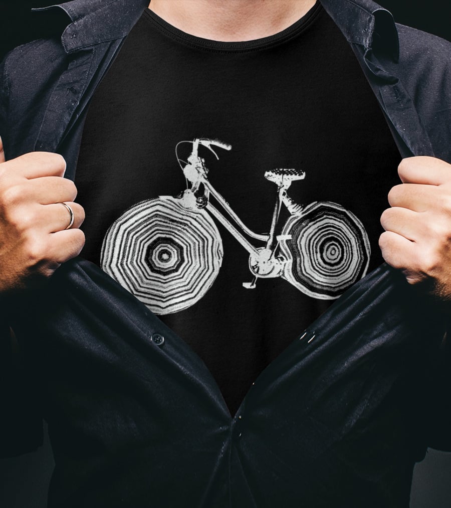 Bikeadelic Groovy Spiral Wheel Bicycle T-Shirt