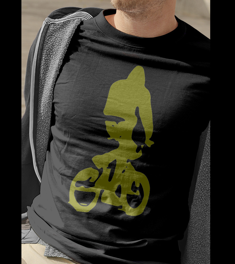 BMX Rider Silhouette In T-Shirt