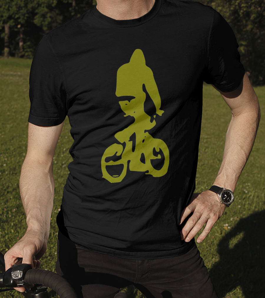 BMX Rider Silhouette In T-Shirt